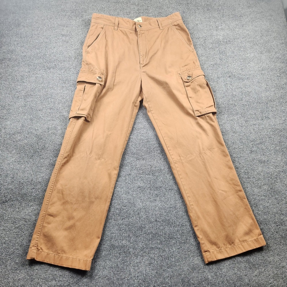 Gander Mountain Cargo Mens 36x32 Clipper Pants Tan Brown Cotton Twill Straight